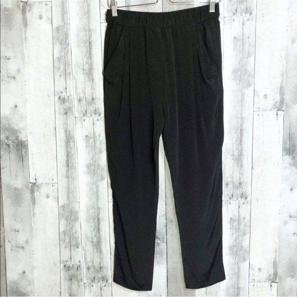 3.1 Phillip Lim | 0 | black silk tapered pants - Picture 2 of 7